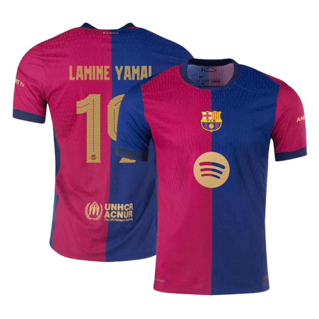 Barcelona hemmatröja 2024/25 med Lamine Yamal-tryck – vuxenstorlek