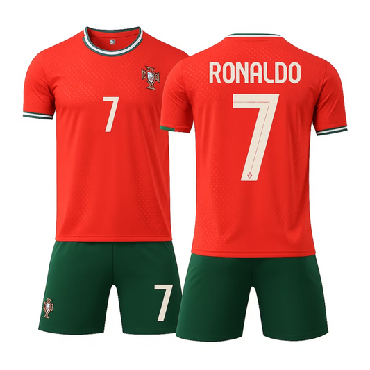 Fotbollströja Portugal – Cristiano Ronaldo – Barn – 2025/26 – Med Shorts
