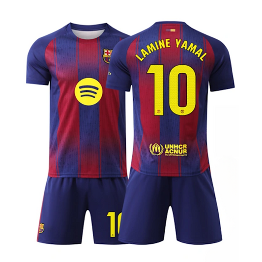 Fotbollströja Barcelona – Lamine Yamal – Barn – 2025/26 – Med Shorts